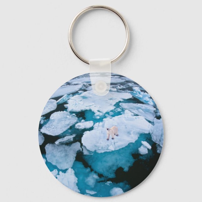 Ice & Snow | Polar Bear, Arctic Ocean, Svalbard Key Ring (Front)