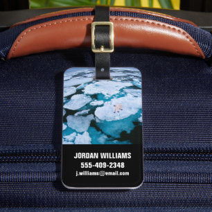 Ice & Snow   Polar Bear, Arctic Ocean, Svalbard Luggage Tag