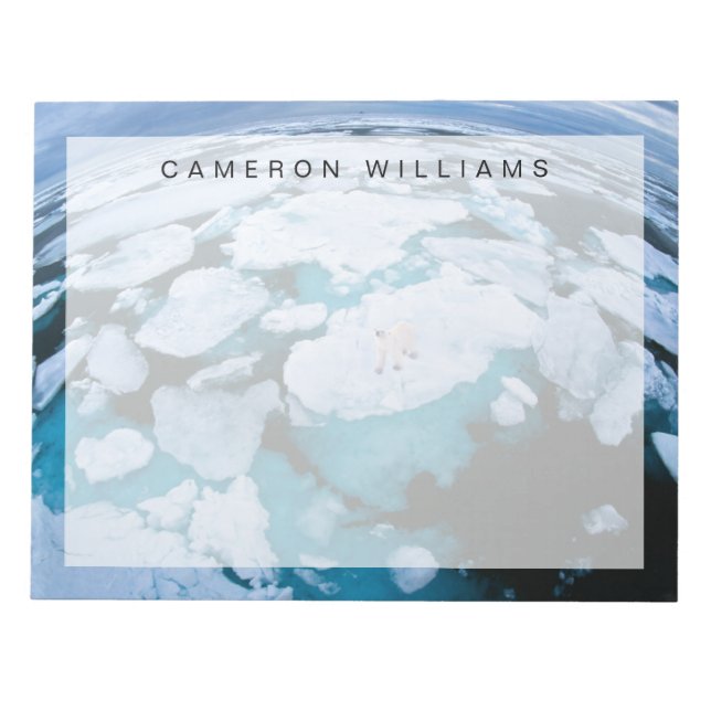 Ice & Snow | Polar Bear, Arctic Ocean, Svalbard Notepad (Front)