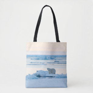 Ice & Snow Polar Bear Iceberg Norway Tote Bag