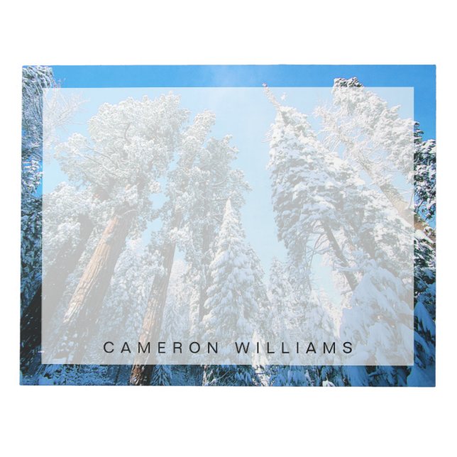 Ice & Snow | Sequoia National Park, California Notepad (Front)