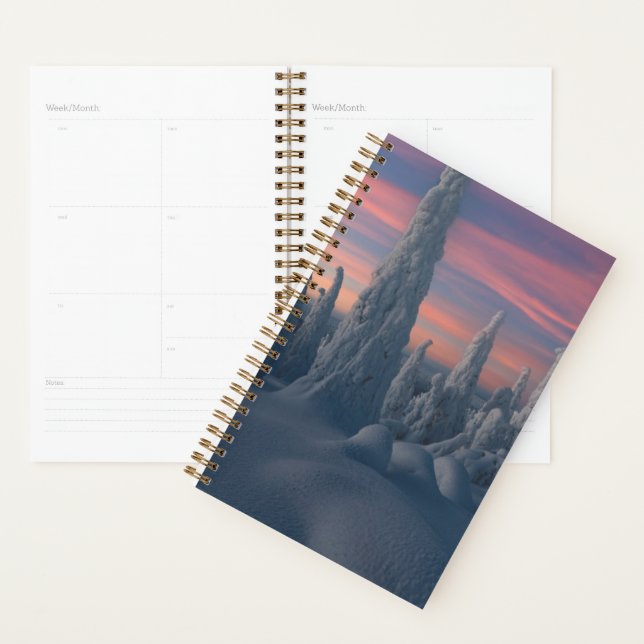 Ice & Snow | Snow Covered Trees, Lapland, Finland Planner (Display)