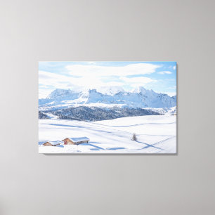 Ice & Snow Snowscape European Alps, Italy Canvas Print