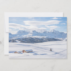 Ice & Snow Snowscape European Alps, Italy Thank You Card