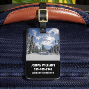 Ice & Snow   Sunrise Winter Snow Alberta, Canada Luggage Tag