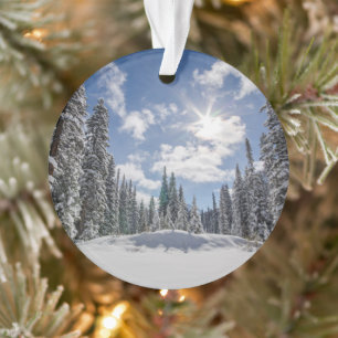 Ice & Snow   Sunrise Winter Snow Alberta, Canada Ornament