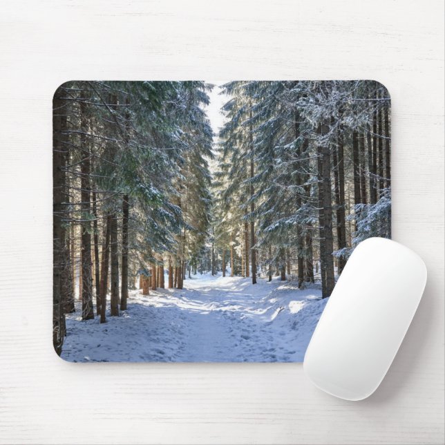Ice & Snow | Tatra Mountains, Poland Mouse Pad (With Mouse)