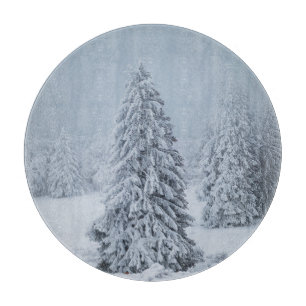 Ice & Snow   Woodland, Swiss Alps Cutting Board