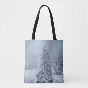 Ice & Snow Woodland, Swiss Alps Tote Bag
