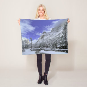 Ice & Snow   Yosemite National Park Fleece Blanket