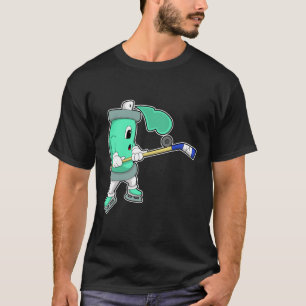 Ice spray at Ice hockey with Ice hockey stick T-Shirt