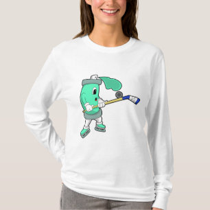 Ice spray at Ice hockey with Ice hockey stick T-Shirt