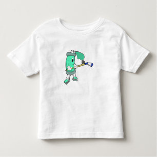 Ice spray at Ice hockey with Ice hockey stick Toddler T-Shirt