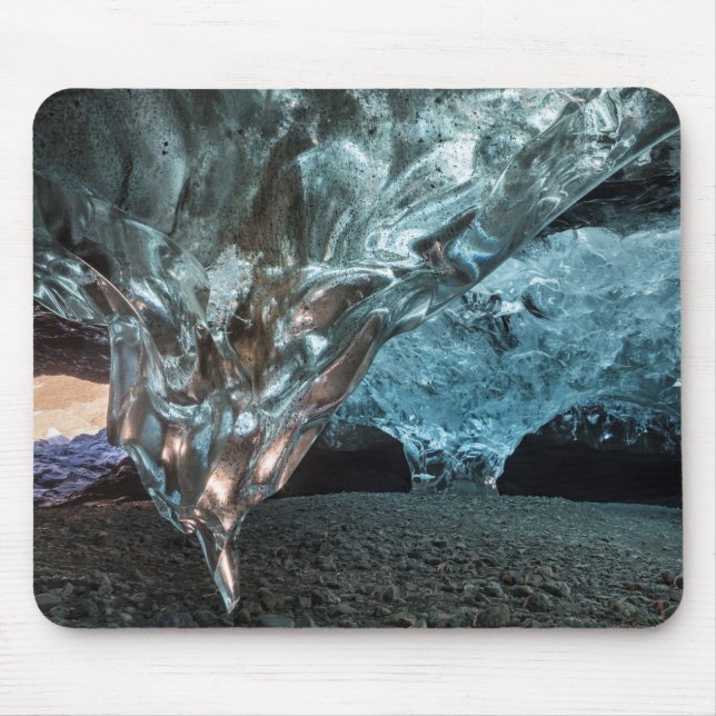 Ice Stalactite In An Ice Cave Mouse Pad (Front)