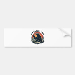 Ice To Meet You Polar Bear Christmas Gift Bumper Sticker