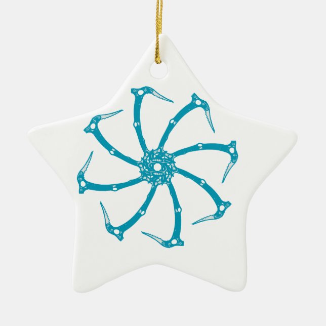 Ice Tool Spindle Ceramic Tree Decoration (Front)