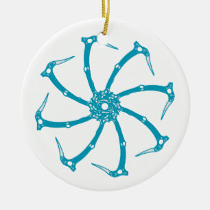 Ice Tool Spindle Ceramic Tree Decoration