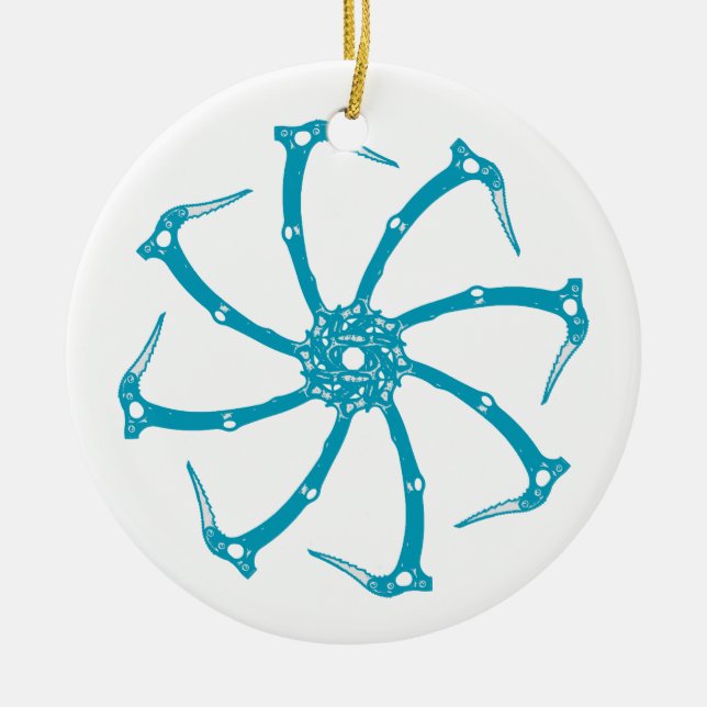 Ice Tool Spindle Ceramic Tree Decoration (Front)