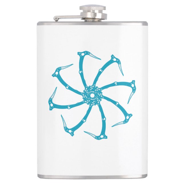 Ice Tool Spindle Hip Flask (Front)