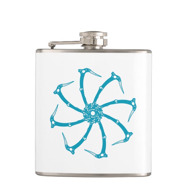 Ice Tool Spindle Hip Flask (Front)