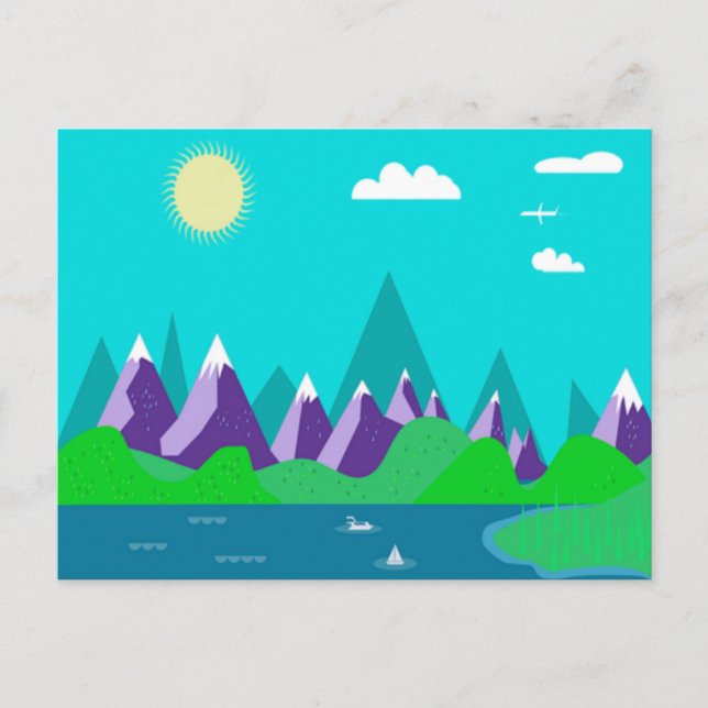 Ice top mountains postcard (Front)