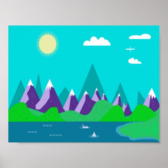 Ice top mountains poster (Front)