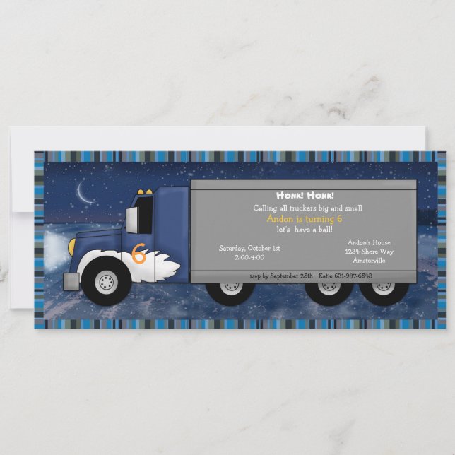 Ice Trucker Invitation (Front)