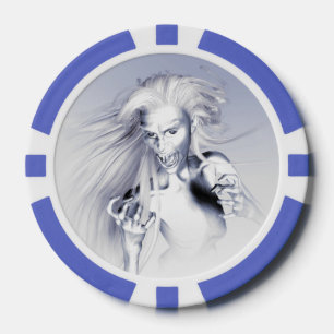 Ice vampire poker chips
