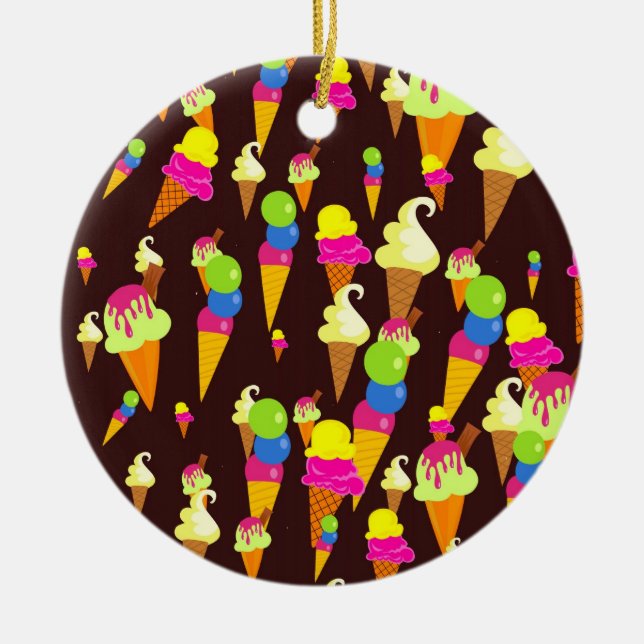 Ice Wallpaper Ceramic Tree Decoration (Front)