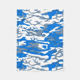 Ice Water Blue Camo Fleece Blanket
