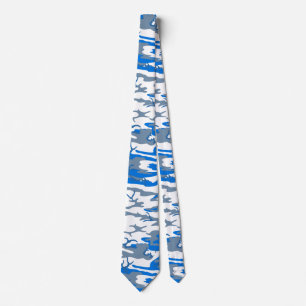 Ice Water Blue Camo Tie