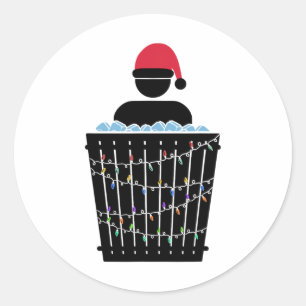 Ice Water Tub With Christmas Lights - Ice Th Ice T Classic Round Sticker