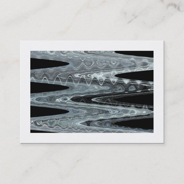 Ice Waves 01 (bordered) Business Card (Front)