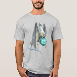 Ice White Winter Dragon with Sphere T-Shirt
