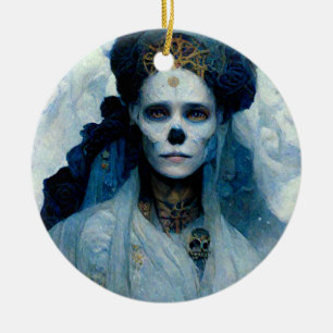 Ice Witch 4 Fantasy Sci-Fi Ceramic Tree Decoration