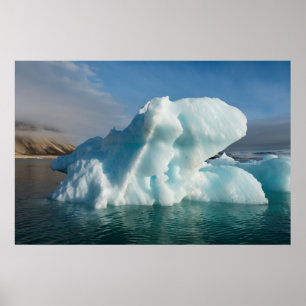 Iceberd In Palander Bay, Norway Poster