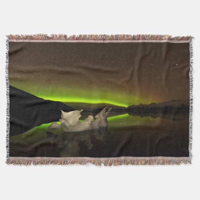 Iceberg Aurora Throw Blanket (Front)