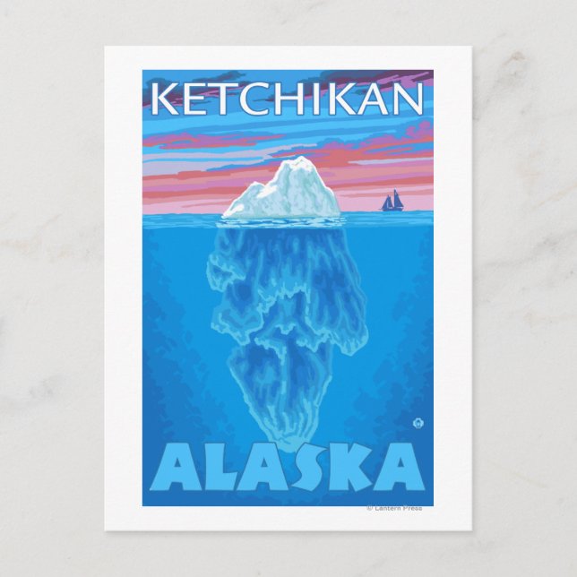Iceberg Cross-Section - Ketchikan, Alaska Postcard (Front)