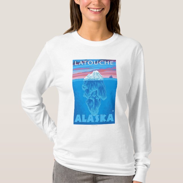 Iceberg Cross-Section - Latouche, Alaska T-Shirt (Front)