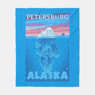 Iceberg Cross-Section - Petersburg, Alaska Fleece Blanket