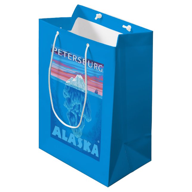 Iceberg Cross-Section - Petersburg, Alaska Medium Gift Bag (Front Angled)