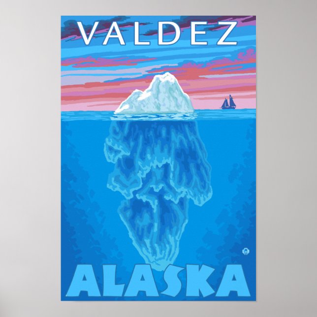 Iceberg Cross-Section - Valdez, Alaska Poster (Front)