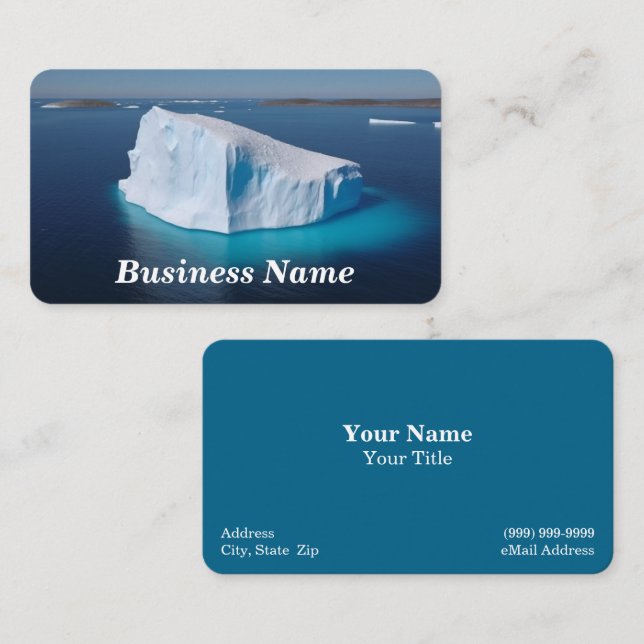 Iceberg in Clear Blue Water Business Card (Front/Back)