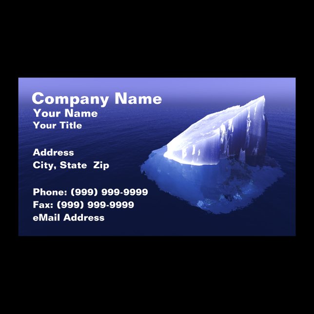 Iceberg in Clear Blue Water Business Card (Creator Uploaded)