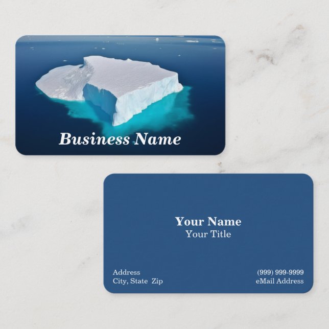 Iceberg in Clear Blue Water Business Card (Front/Back)