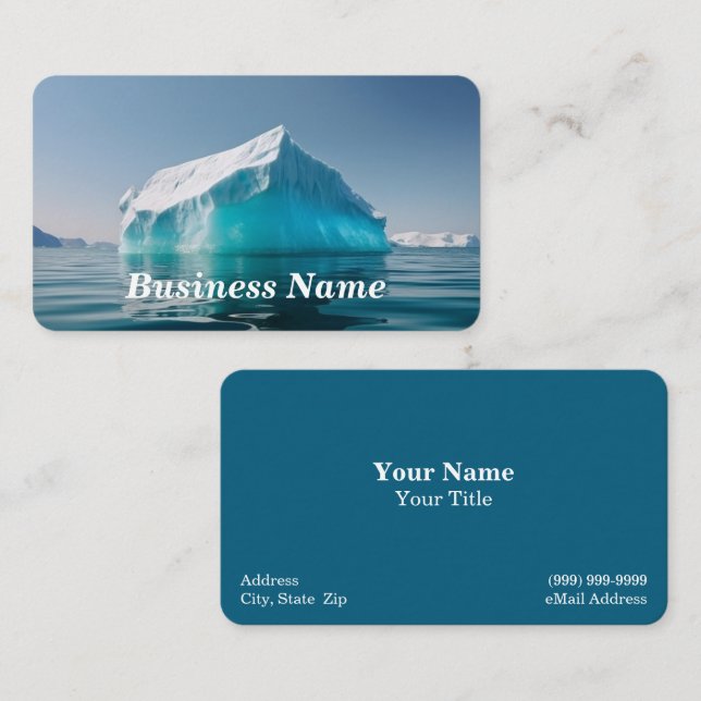 Iceberg in Clear Blue Water Business Card (Front/Back)