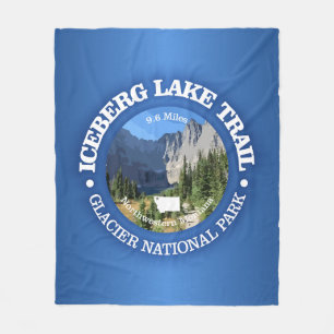 Iceberg Lake Trail (rd) Fleece Blanket