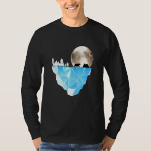 Iceberg Model Polar Bear In Moonlight Nature Envir T-Shirt