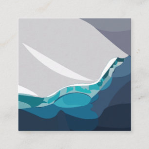 Iceberg Ocean Landscape Square Business Card