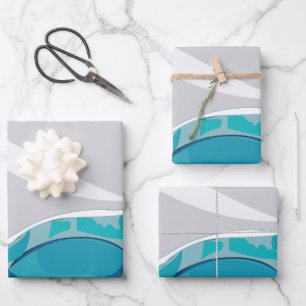 Iceberg Ocean Landscape  Wrapping Paper Sheet